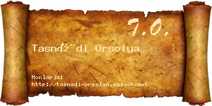 Tasnádi Orsolya névjegykártya