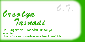 orsolya tasnadi business card